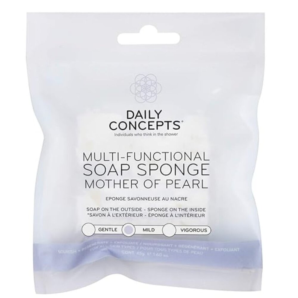 DAILY CONCEPTS Multi-Functional Soap Sponge, Mother of Pearl